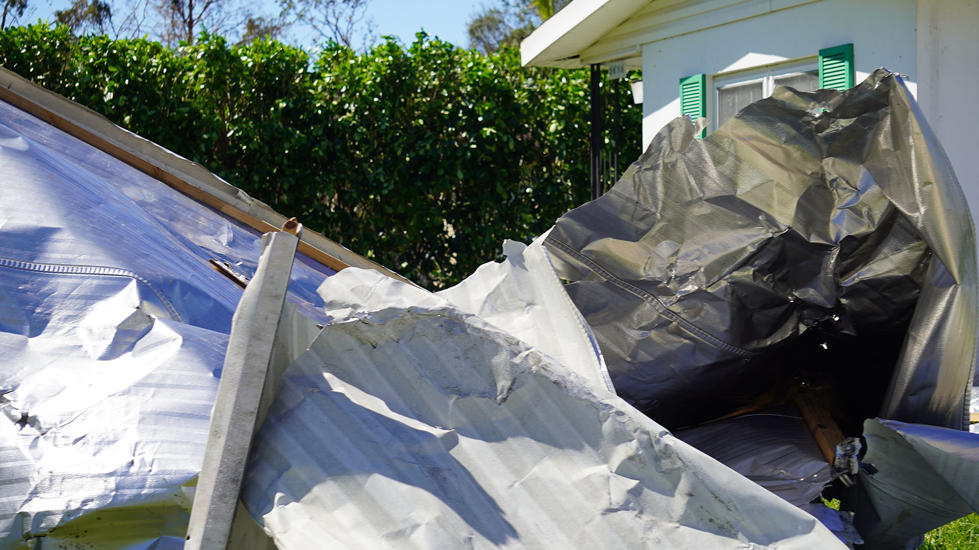 Hurricane Ian Major Roof Damage in House
