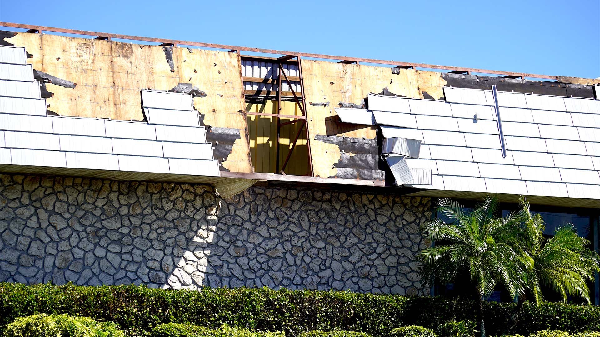 Commercial roof damage claim from Hurricane Ian