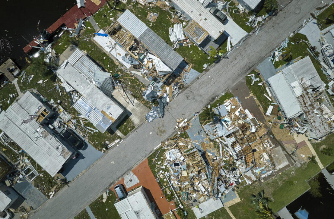 Florida hurricane destroyed single family homes.