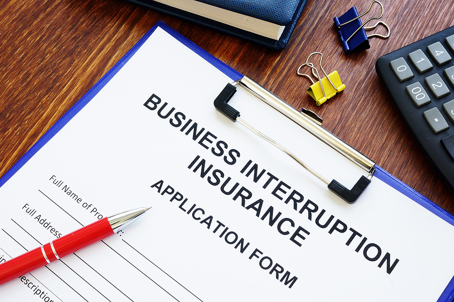 Business interruption insurance claim form.